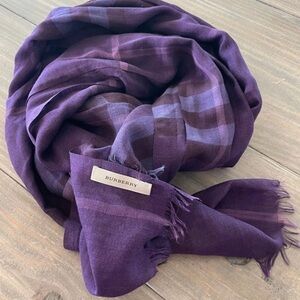 Burberry Purple Lightweight Scarf